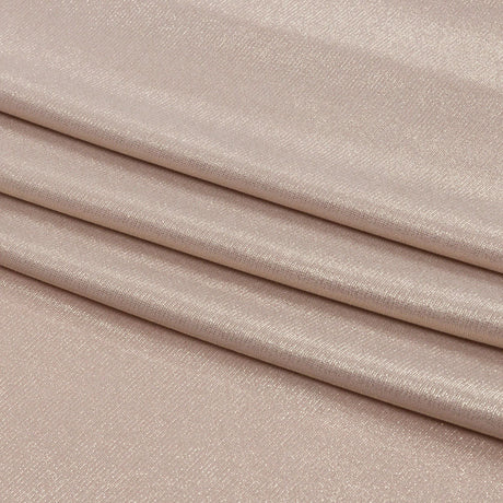 Foiled ITY Interlock Knit - Beige and Gold - Gaby Collection