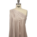 Foiled ITY Interlock Knit - Beige and Gold - Gaby Collection
