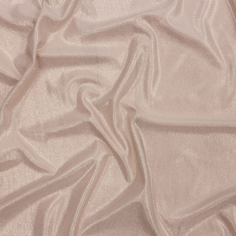 Foiled ITY Interlock Knit - Beige and Gold - Gaby Collection