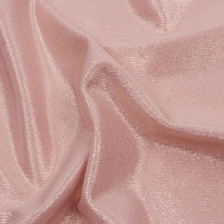 Foiled ITY Interlock Knit - Pink and Gold - Gaby Collection