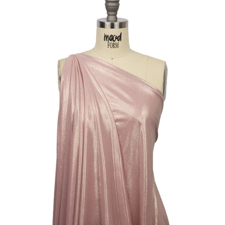 Foiled ITY Interlock Knit - Pink and Gold - Gaby Collection