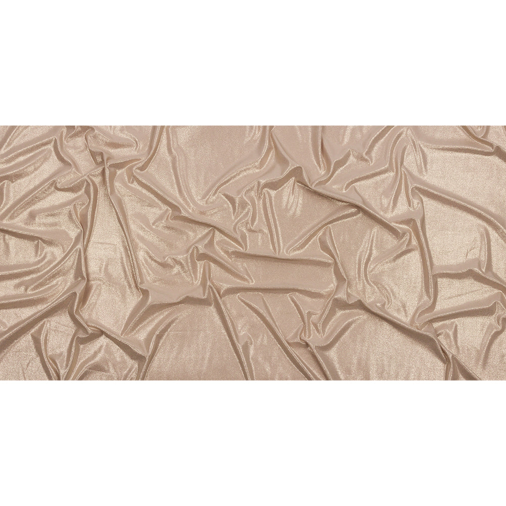 Foiled ITY Interlock Knit - Plaza Taupe and Gold - Gaby Collection