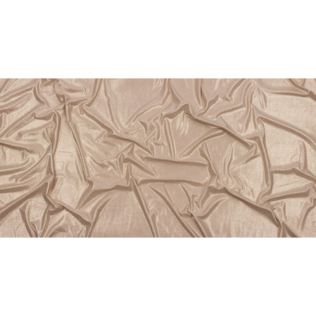 Foiled ITY Interlock Knit - Plaza Taupe and Gold - Gaby Collection