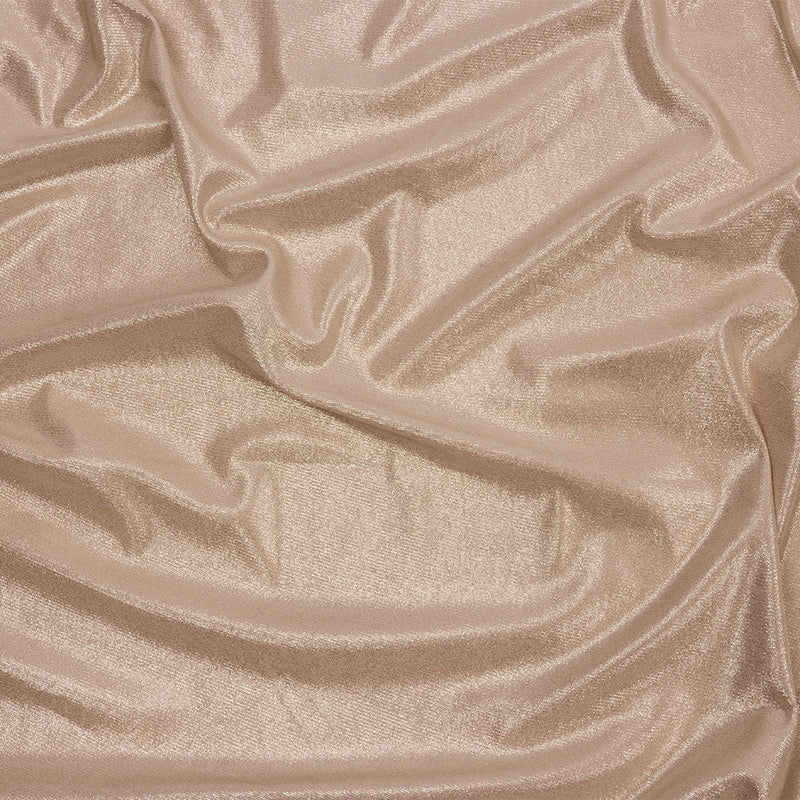 Foiled ITY Interlock Knit - Plaza Taupe and Gold - Gaby Collection
