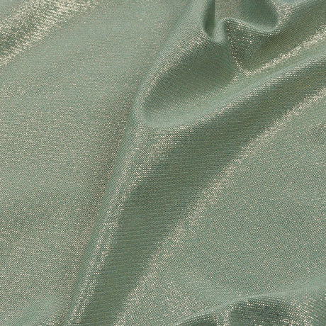 Foiled ITY Interlock Knit - Green Bay and Gold - Gaby Collection