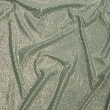 Foiled ITY Interlock Knit - Green Bay and Gold - Gaby Collection