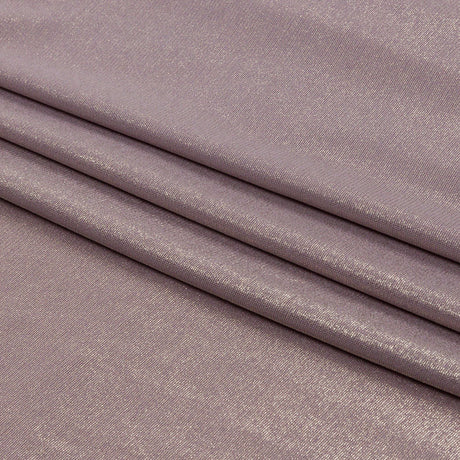 Foiled ITY Interlock Knit - Purplish Gray and Gold - Gaby Collection