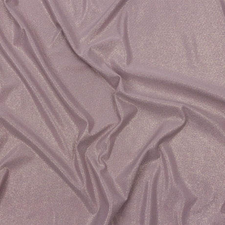 Foiled ITY Interlock Knit - Purplish Gray and Gold - Gaby Collection