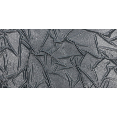 Foiled ITY Interlock Knit - Steel Gray and Silver - Gaby Collection