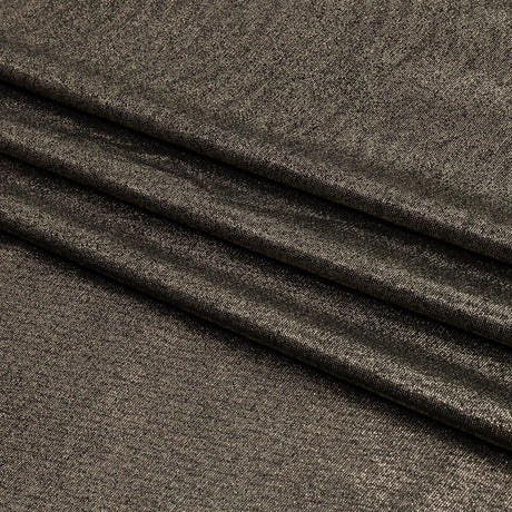 Foiled ITY Interlock Knit - Black and Gold - Gaby Collection