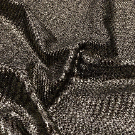 Foiled ITY Interlock Knit - Black and Gold - Gaby Collection