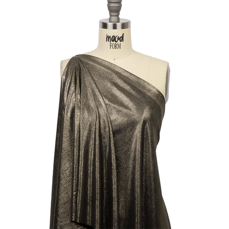 Foiled ITY Interlock Knit - Black and Gold - Gaby Collection