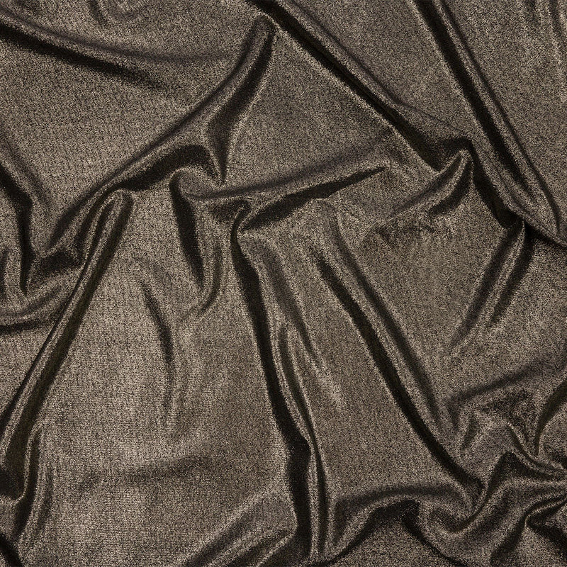 Foiled ITY Interlock Knit - Black and Gold - Gaby Collection