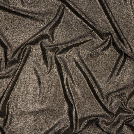 Foiled ITY Interlock Knit - Black and Gold - Gaby Collection
