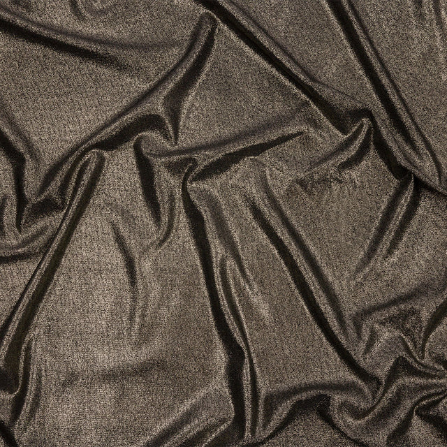 Foiled ITY Interlock Knit - Black and Gold - Gaby Collection