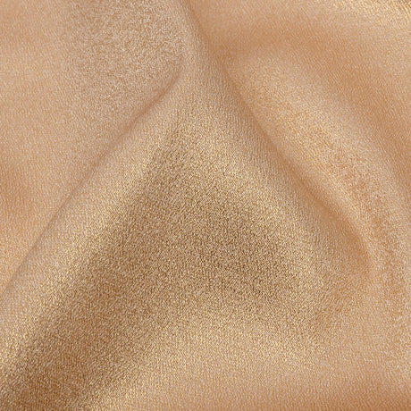 Stretch Polyester Crepe with Gold Foiling - Beige - Devyn Collection