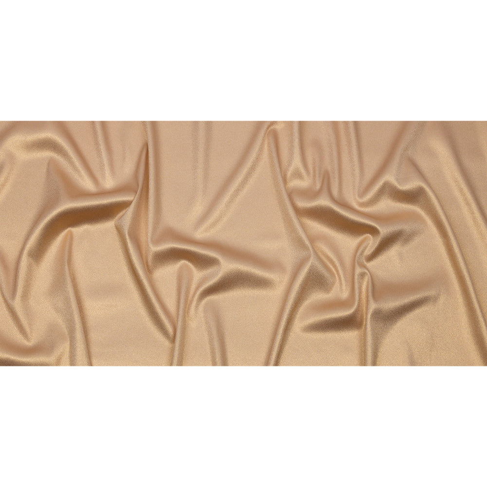 Stretch Polyester Crepe with Gold Foiling - Beige - Devyn Collection