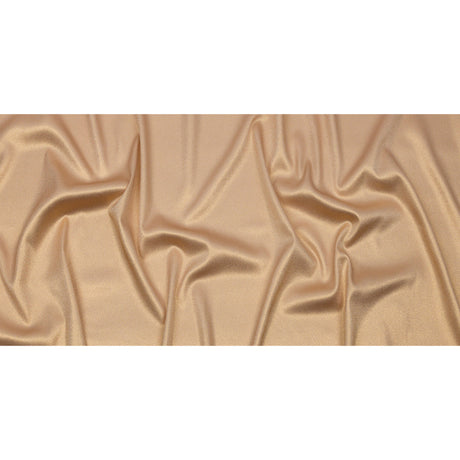 Stretch Polyester Crepe with Gold Foiling - Beige - Devyn Collection