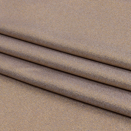 Stretch Polyester Crepe with Gold Foiling - Gray - Devyn Collection