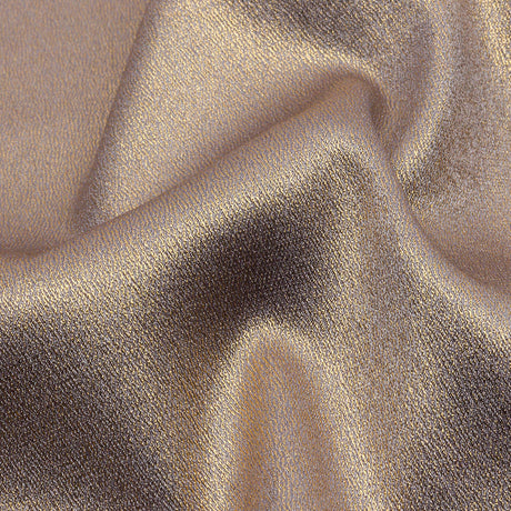 Stretch Polyester Crepe with Gold Foiling - Gray - Devyn Collection