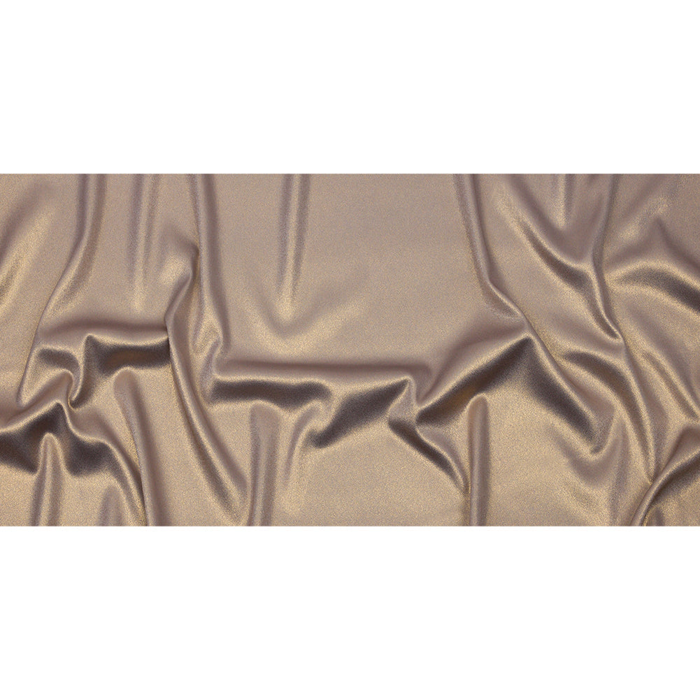 Stretch Polyester Crepe with Gold Foiling - Gray - Devyn Collection