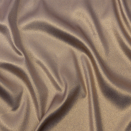 Stretch Polyester Crepe with Gold Foiling - Gray - Devyn Collection