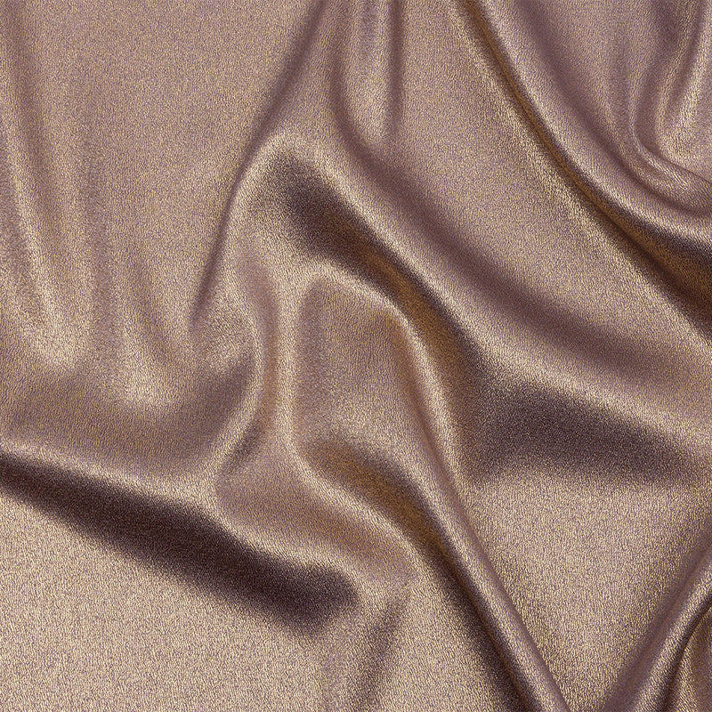 Stretch Polyester Crepe with Gold Foiling - Purplish Gray - Devyn Collection