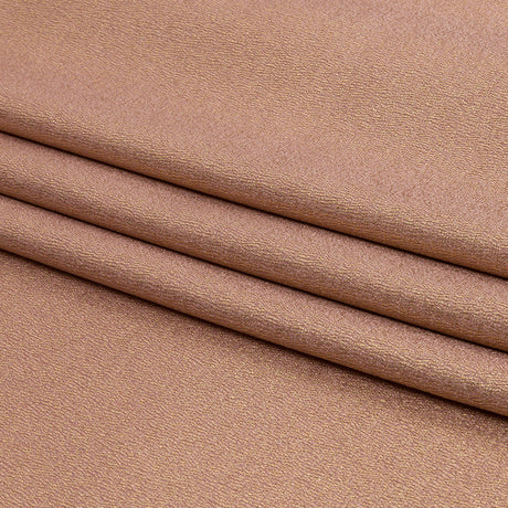 Stretch Polyester Crepe with Gold Foiling - Tan - Devyn Collection