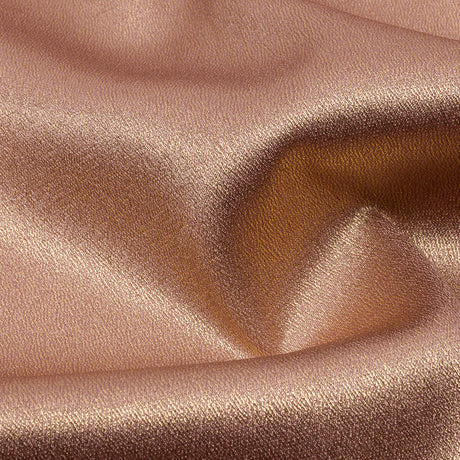 Stretch Polyester Crepe with Gold Foiling - Tan - Devyn Collection