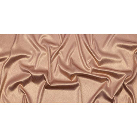 Stretch Polyester Crepe with Gold Foiling - Tan - Devyn Collection