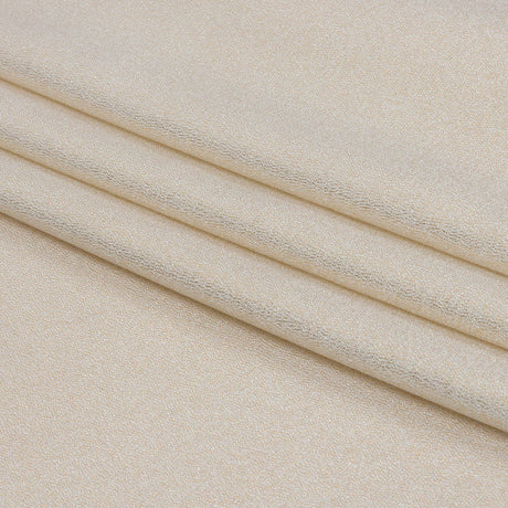 Stretch Polyester Crepe with Gold Foiling - White - Devyn Collection