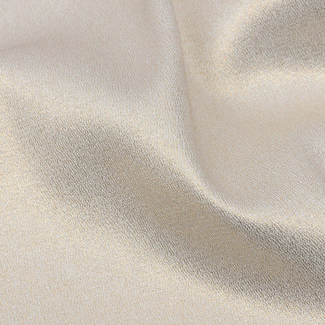Stretch Polyester Crepe with Gold Foiling - White - Devyn Collection