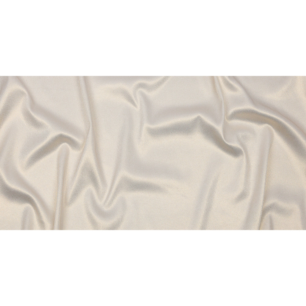 Stretch Polyester Crepe with Gold Foiling - White - Devyn Collection