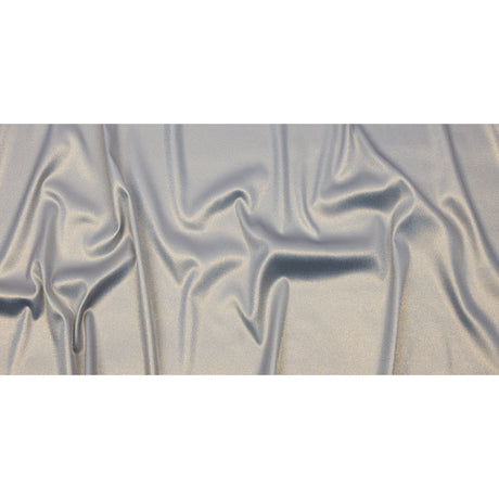 Stretch Polyester Crepe with Gold Foiling - Baby Blue - Devyn Collection