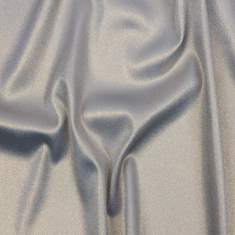 Stretch Polyester Crepe with Gold Foiling - Baby Blue - Devyn Collection