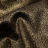 Stretch Polyester Crepe with Gold Foiling - Black - Devyn Collection