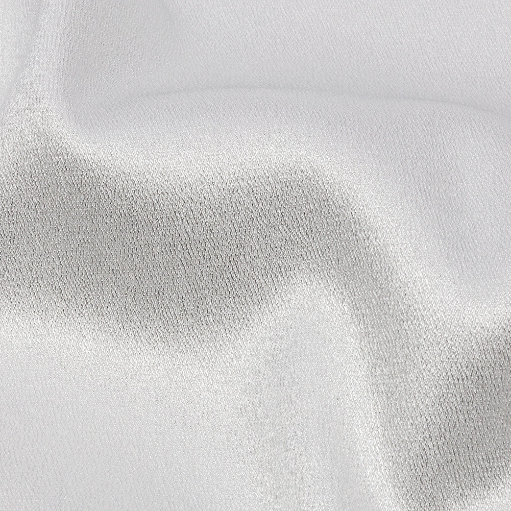 Stretch Polyester Crepe with Gold Foiling - White - Devyn Collection