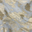 Polyester Chiffon Plisse with Abstract Gold Foiling - Silver-Gray - Aralia Collection