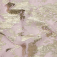 Polyester Chiffon Plisse with Abstract Gold Foiling - Light Pink - Aralia Collection