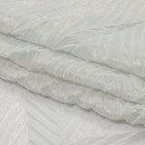 Polyester Chiffon with Abstract Pleats and Gold Foil - Silver Gray - Melia Collection