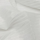 Polyester Chiffon with Abstract Pleats and Gold Foil - Silver Gray - Melia Collection