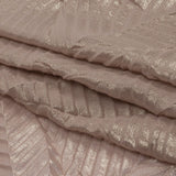 Polyester Chiffon with Abstract Pleats and Gold Foil - Tan - Melia Collection