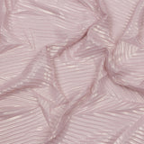 Polyester Chiffon with Abstract Pleats and Gold Foil - Mauve - Melia Collection