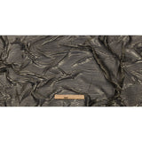 Polyester Chiffon with Abstract Pleats and Gold Foil - Black - Melia Collection