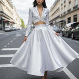 Polyester Duchess Satin - White - Dominique Collection