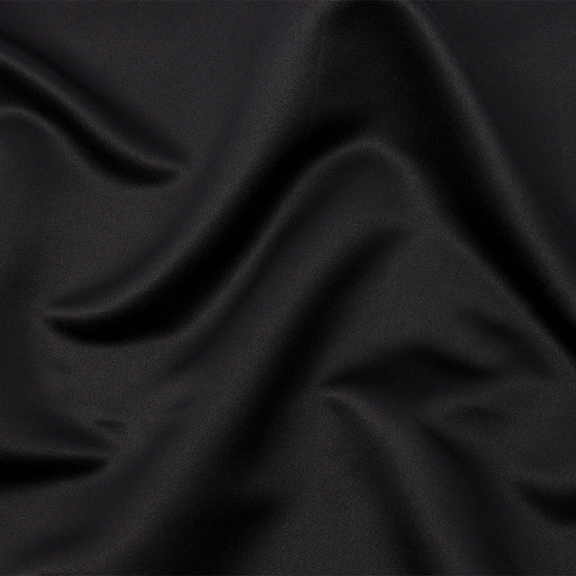 Polyester Duchess Satin - Black - Dominique Collection