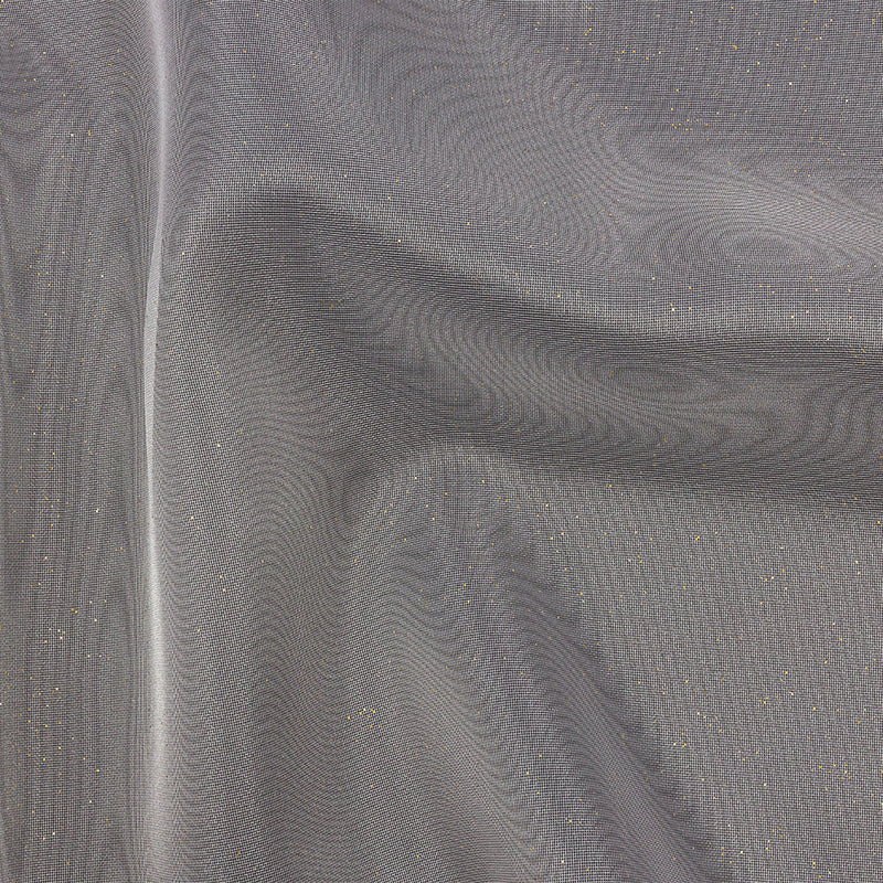 Polyester Mesh Organza with Gold Glitter - White - Starlight Collection