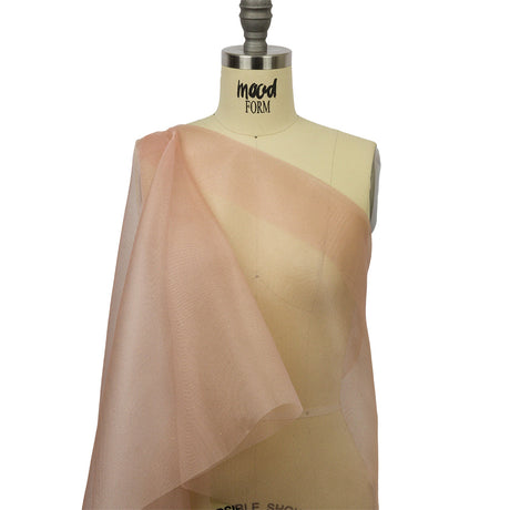 Polyester Mesh Organza with Gold Glitter - Rose Gold - Starlight Collection