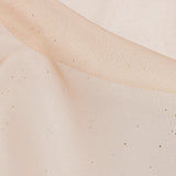 Polyester Mesh Organza with Gold Glitter - Tan - Starlight Collection