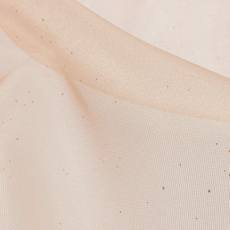 Polyester Mesh Organza with Gold Glitter - Tan - Starlight Collection